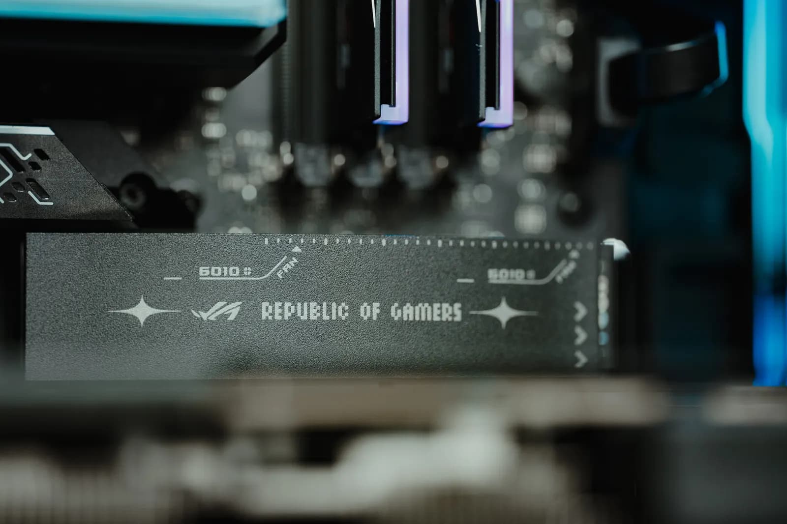ASUS Republic of Gamers motherboard detail