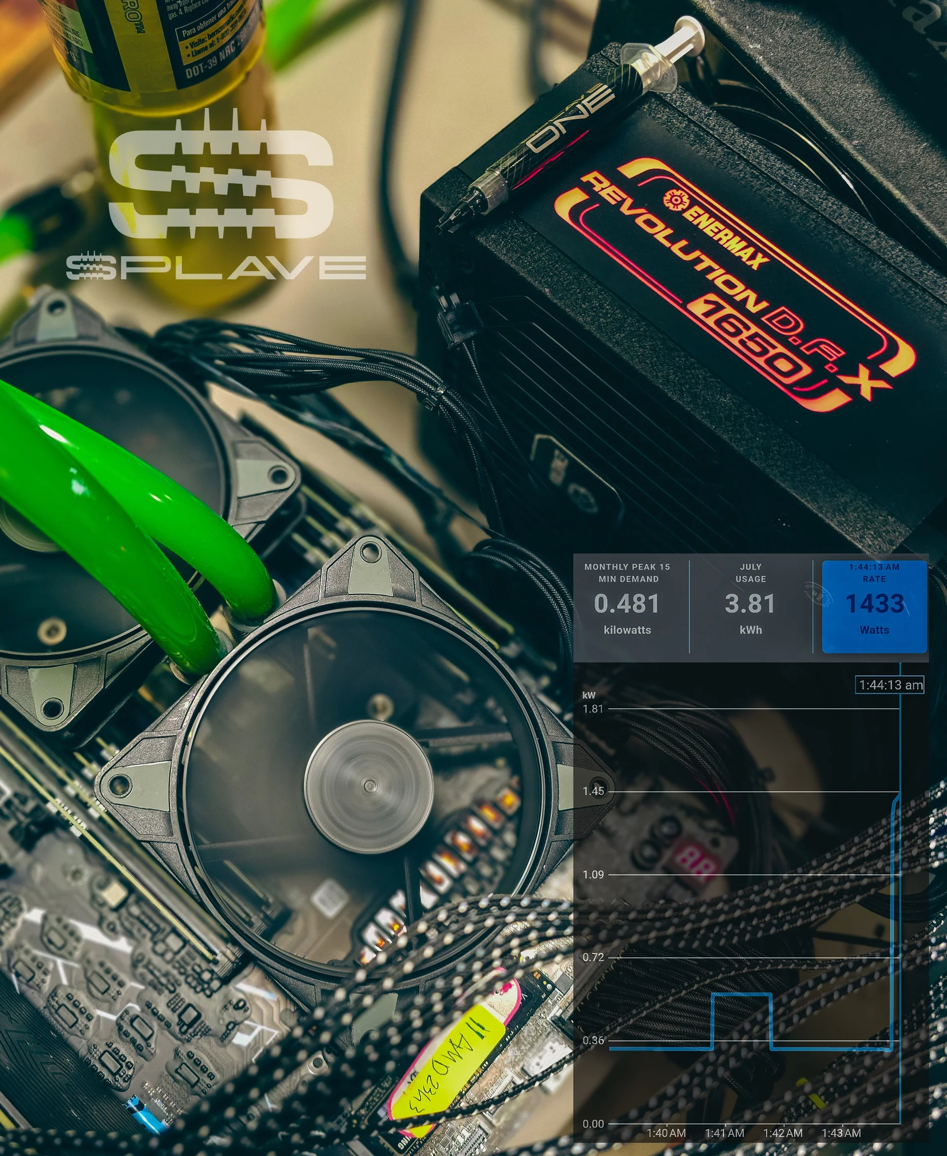 Enermax 1650W D.F.X. Revolution PSU at an AMD Threadripper 7995WX overclocking session